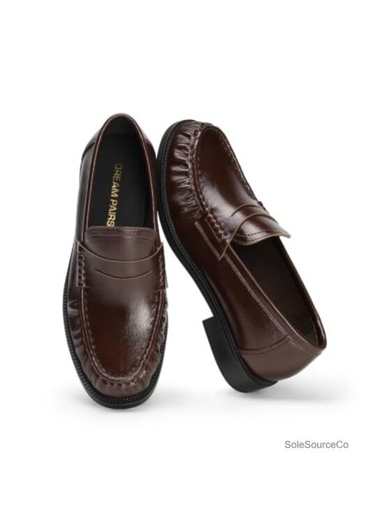 Shoes - Penny Loafers Faux Leather Slip-On Business Casual Work Shoes